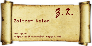 Zoltner Kelen névjegykártya